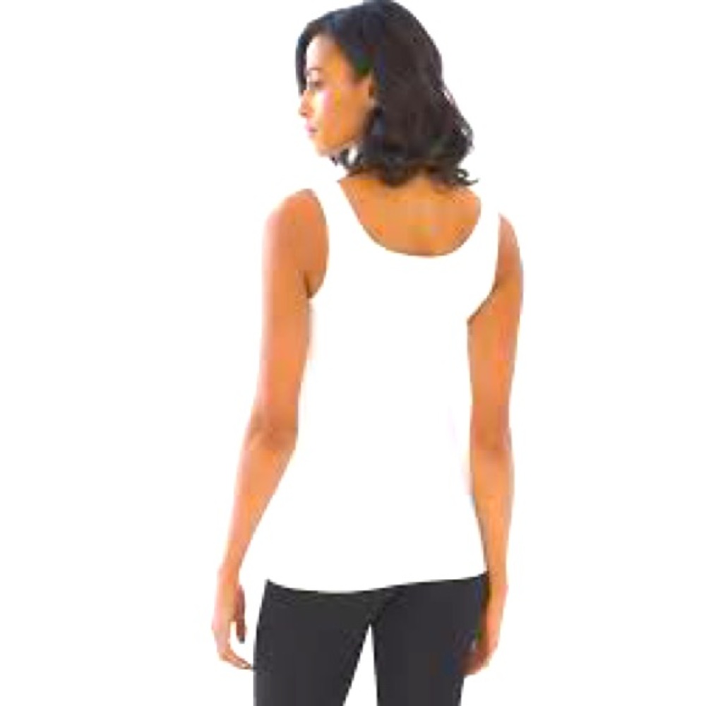 Soma SMALL Intimates scoop neck white stretch tank top cami camisole USA MADE
